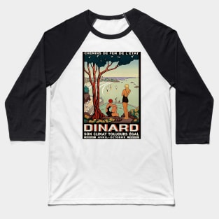 Dinard, France - Vintage Travel Poster Design Baseball T-Shirt